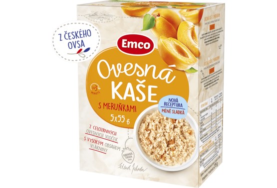 Ovsená kaša s marhuľami 5x55 g