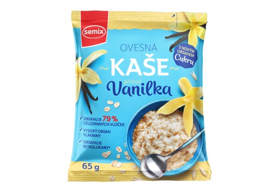 Ovsená kaša s vanilkovou príchuťou s nízkym obsahom cukru