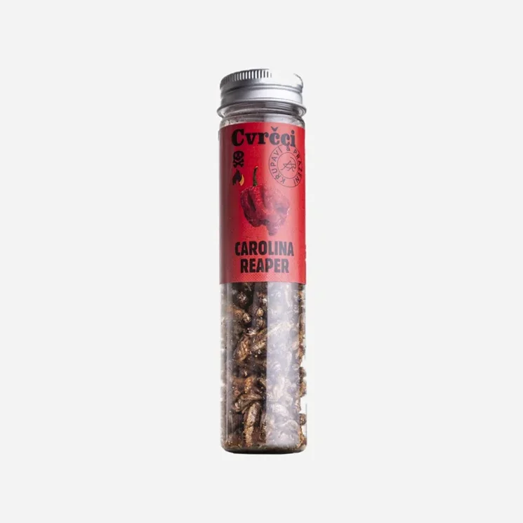 Páliví křupaví a pražení cvrčci Carolina Reaper - expirace 21.10.2026