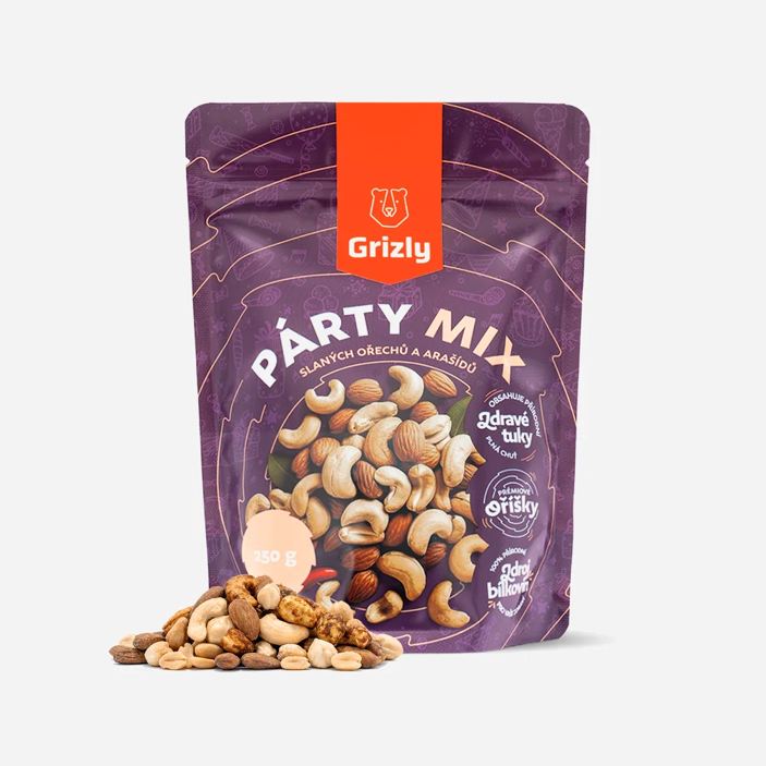 Párty mix slaných ořechů a arašídů