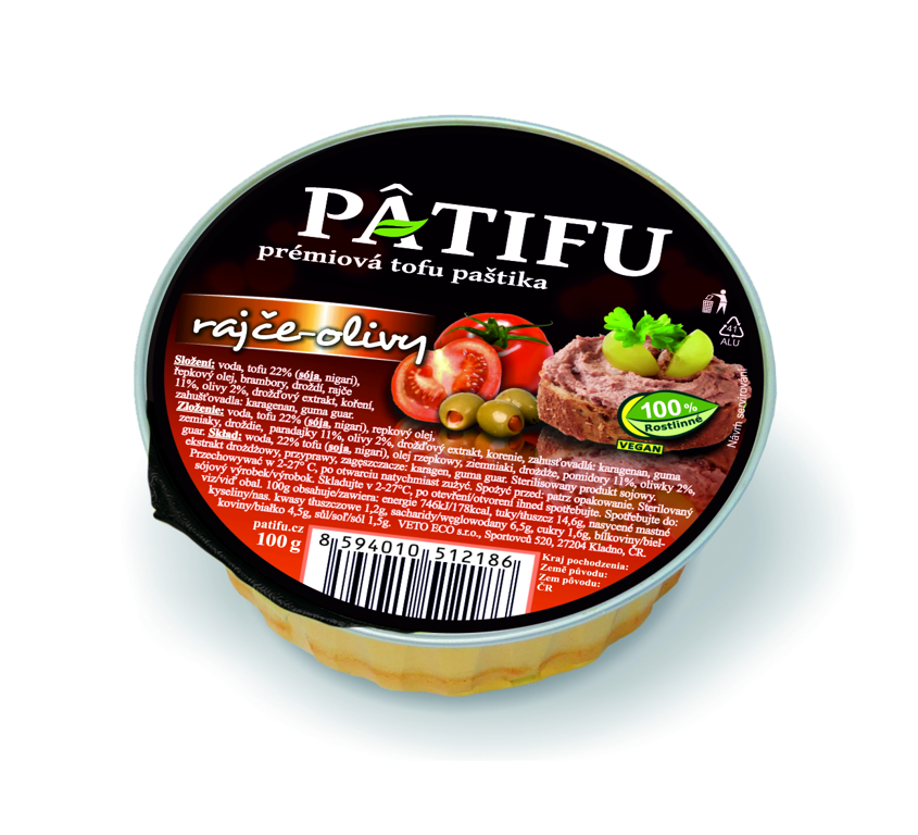 Paštéta PATIFU ​​paradajka a olivy