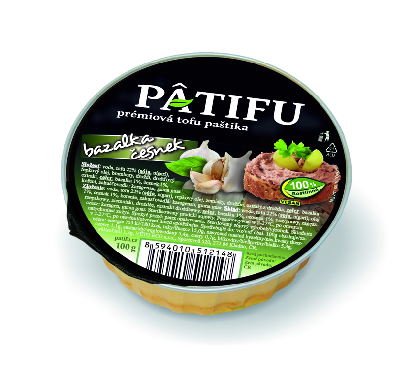 Paštika PATIFU bazalka a česnek