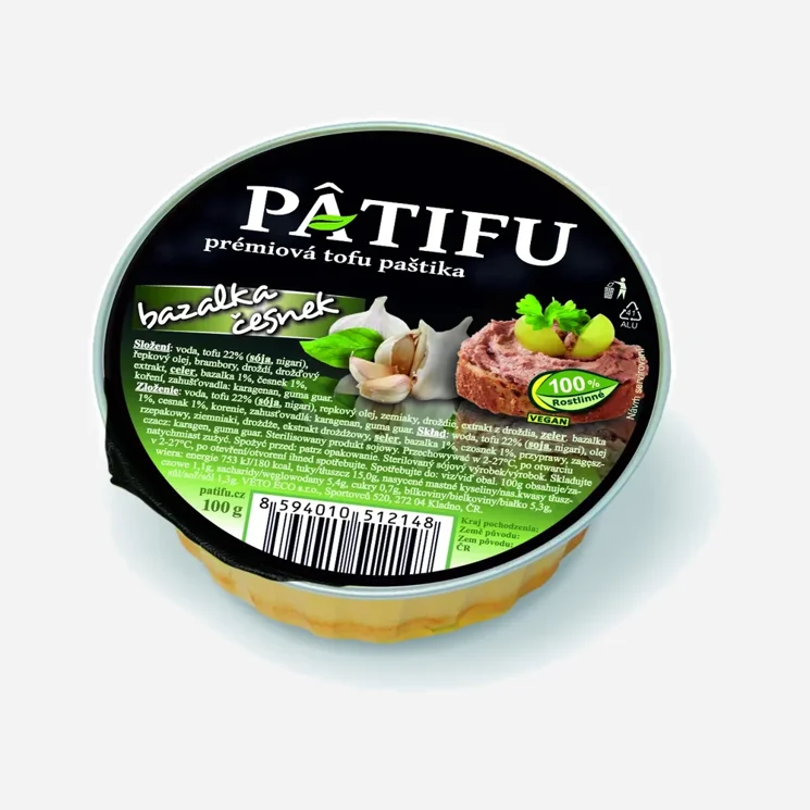Paštika PATIFU bazalka a česnek