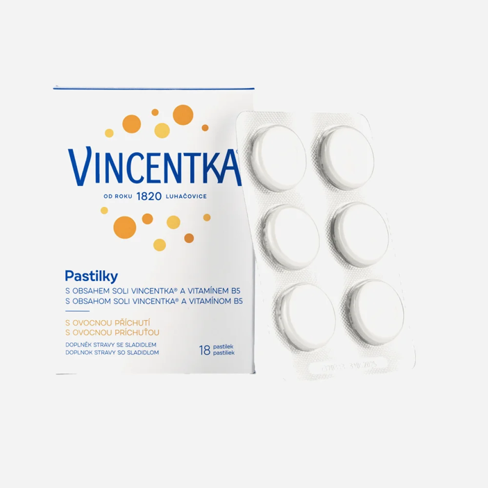 pastilky ovocné 18 tablet