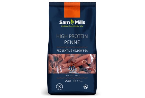 Penne z červené čočky a žlutého hrachu (40% proteinu)