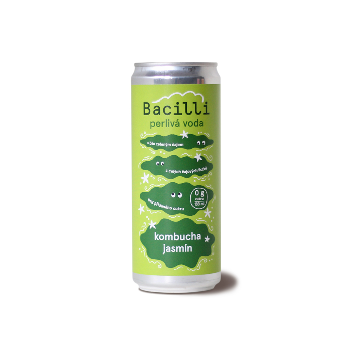 Perlivá voda kombucha jasmín BIO