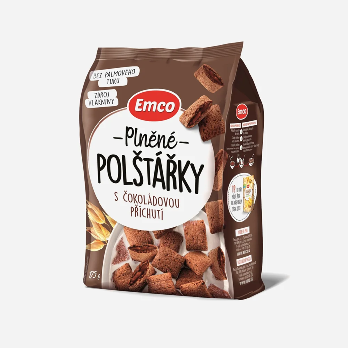 Plněné polštářky s čokoládovou příchutí