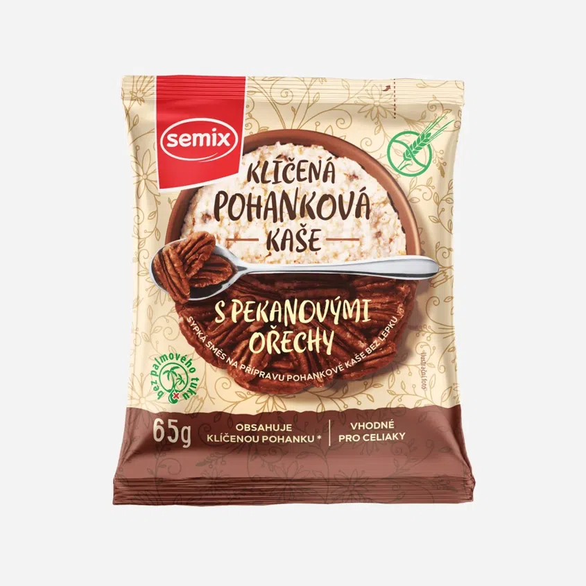 Pohanková kaše s pekanovými ořechy bez lepku