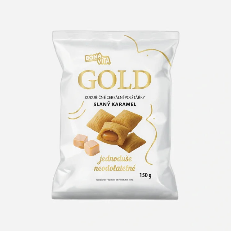 Polštářky gold slaný karamel