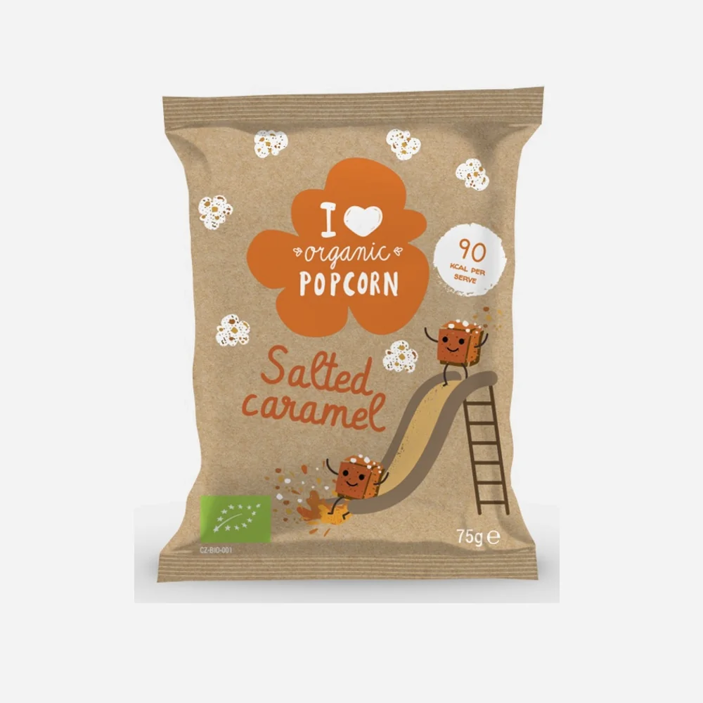 Popcorn slaný karamel vegan BIO