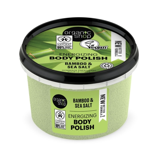 Povzbuzující tělový peeling Bambus a mořská sůl
