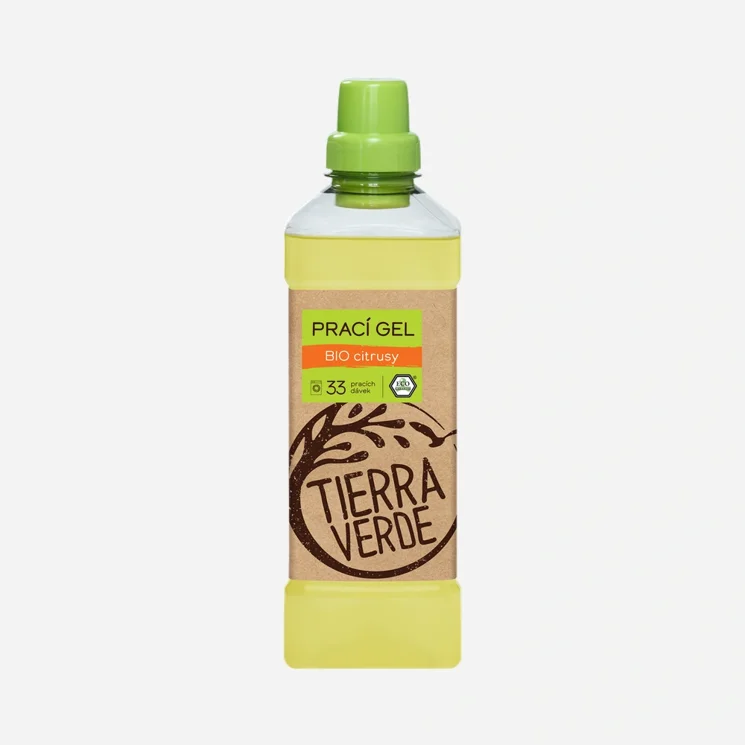 Prací gel s vůní citrusů lahev BIO