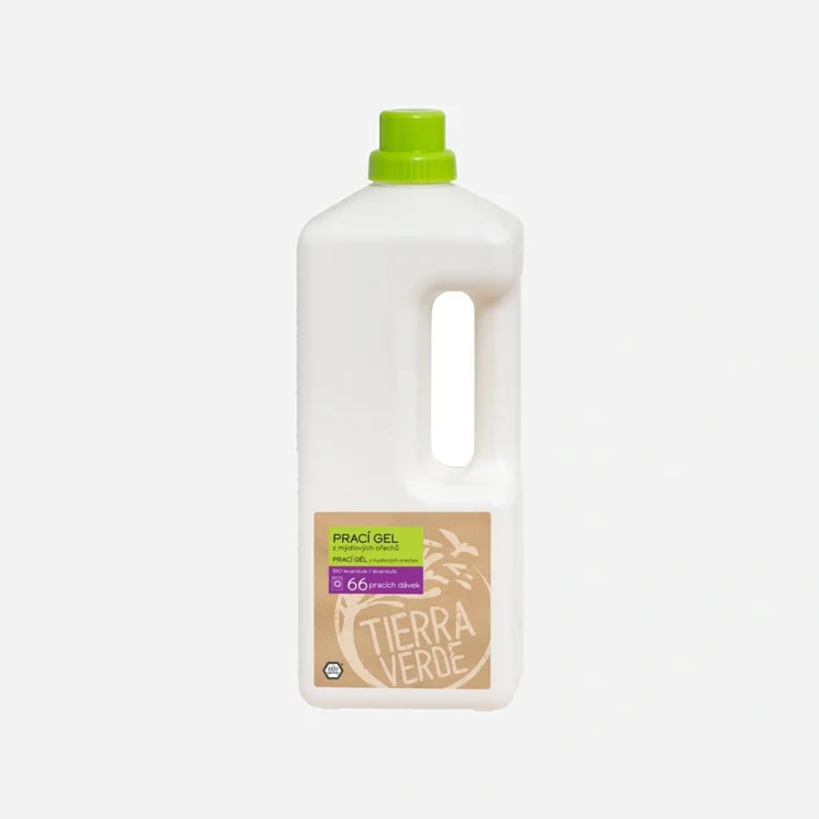 Prací gel z mýdlových ořechů s levandulovou silicí BIO 6 x 2000  ml