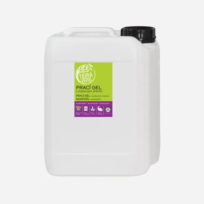 Prací gel z mýdlových ořechů s levandulovou silicí (kanystr 5 l)