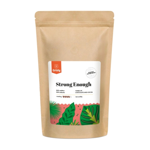 Pražená zrnková káva Strong Enough 250 g expirace