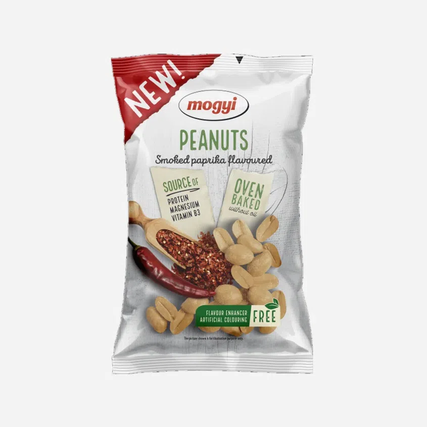 Pražené solené arašídy s příchutí uzené papriky