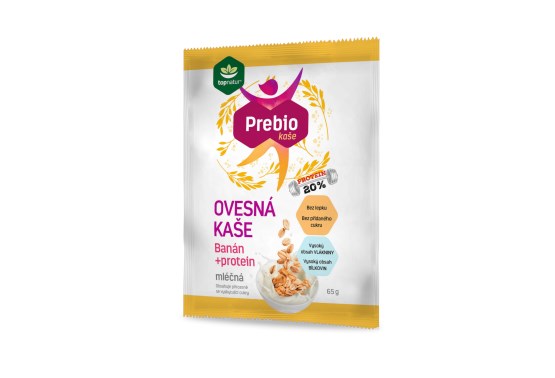 PREBIO ovesná kaše mléčná Banán + protein - 65g