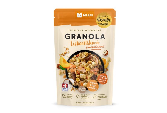 Prémiová granola Lískooříšková s meruňkami