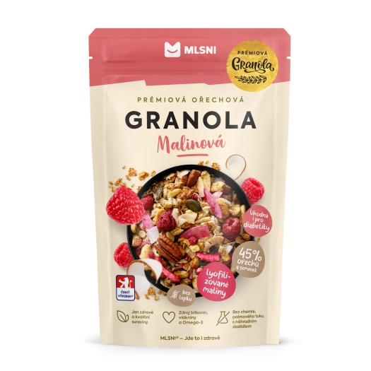 Prémiová granola Malinová DIA
