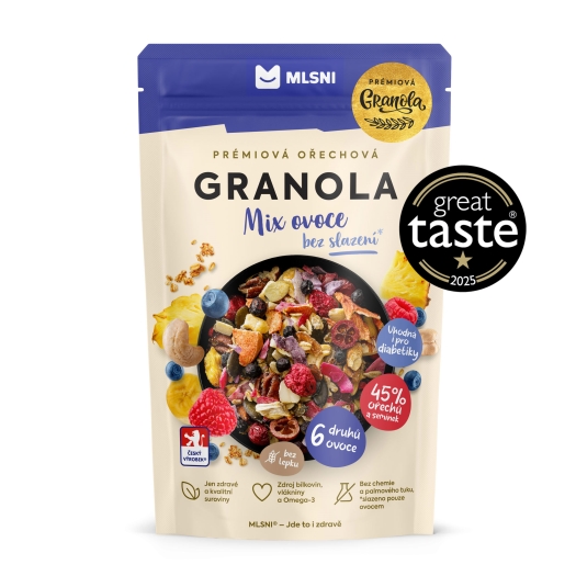 Prémiová granola Mix ovoce bez slazení