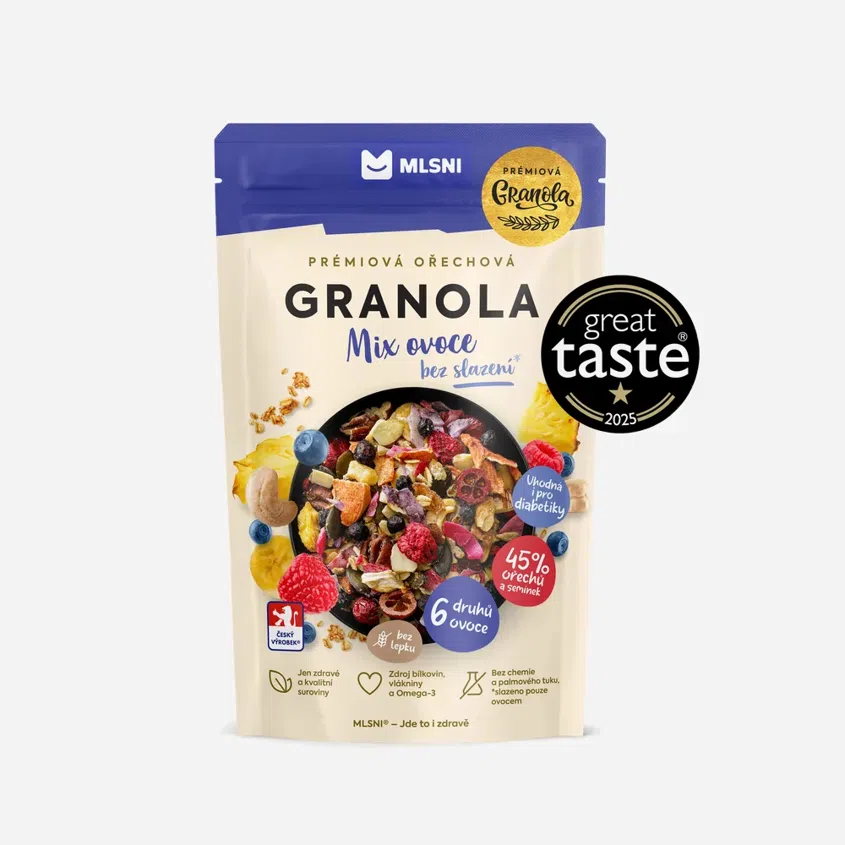 Prémiová granola Mix ovoce bez slazení