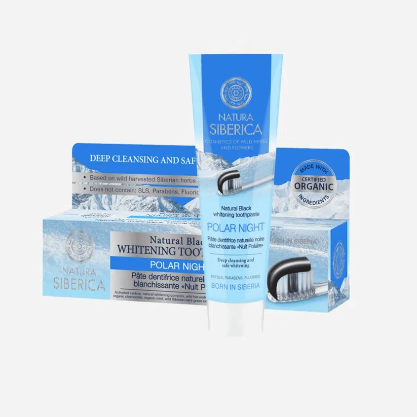 Přírodní černá bělicí zubní pasta - Polární noc