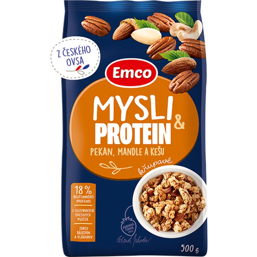 Protein mysli pekan, mandle a kešu