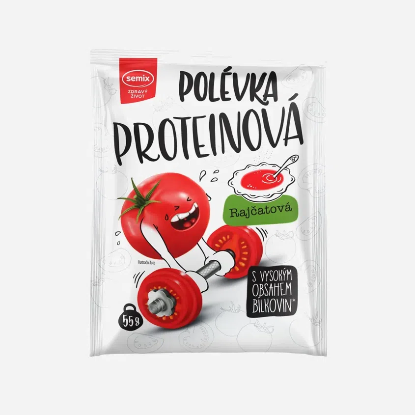 Proteinová polévka s rajčaty