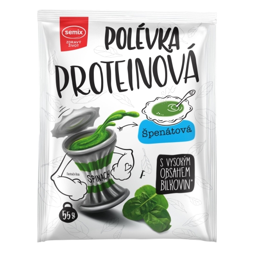 Proteinová polévka se špenátem
