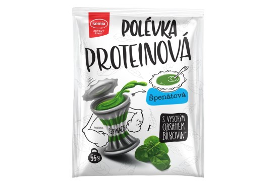 Proteínová polievka so špenátom