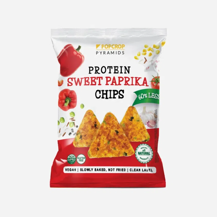 Proteinové chipsy s příchutí sladké papriky