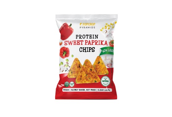 Proteínové chipsy s príchuťou sladkej papriky