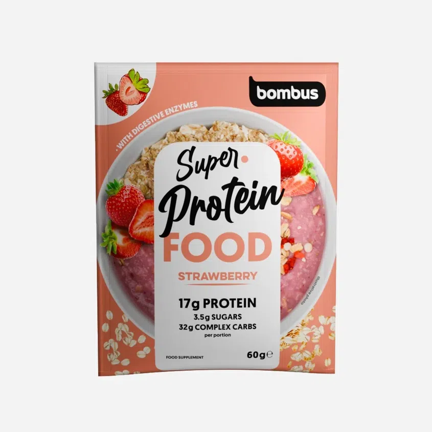 Proteinovo-sacharidová kaše s jahodovou příchutí