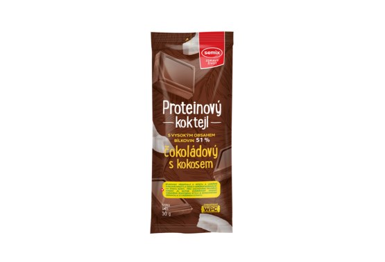 Proteínový koktail čokoládový s kokosom
