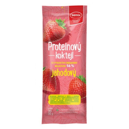 Proteinový koktejl jahodový