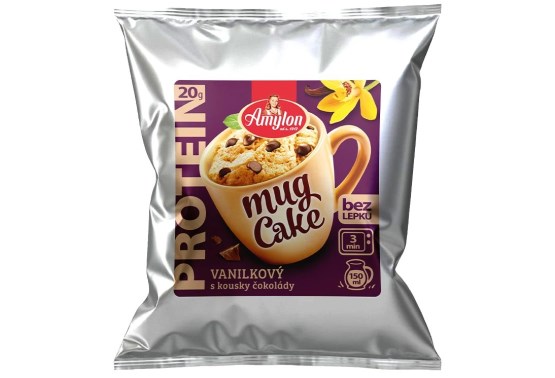 Proteínový mug cake vanilkový s kúskami čokolády bezlepkový