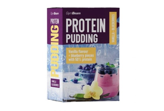 Proteínový puding vanilka a čučoriedky