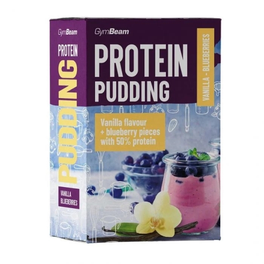 Proteinový pudink vanilka a borůvky