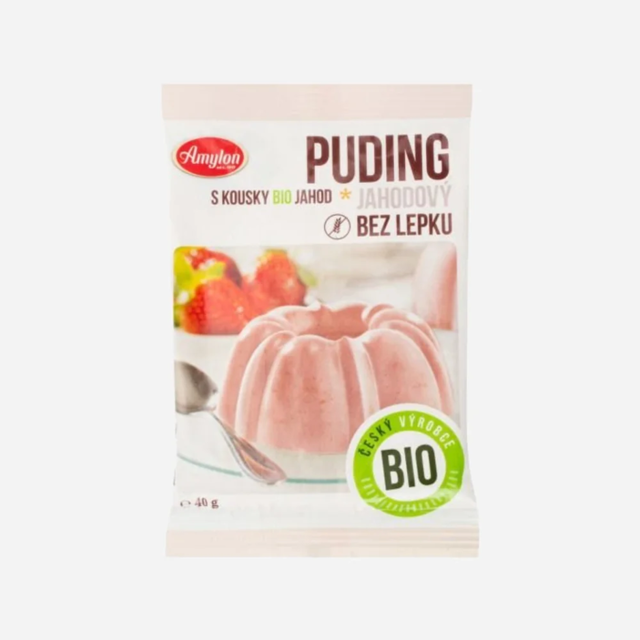 Puding jahodový bezlepkový BIO