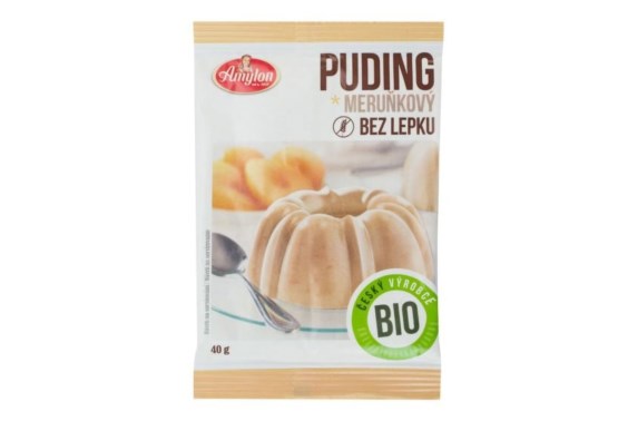 Puding marhuľový s kúskami ovocia bezlepkový BIO