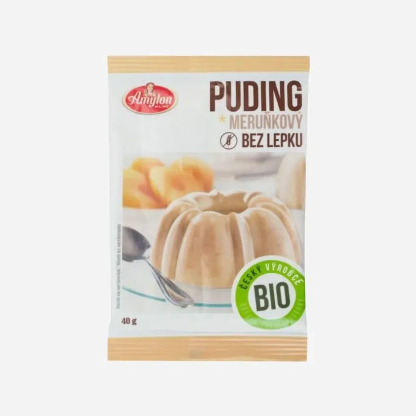 Puding meruňkový s kousky ovoce bezlepkový BIO