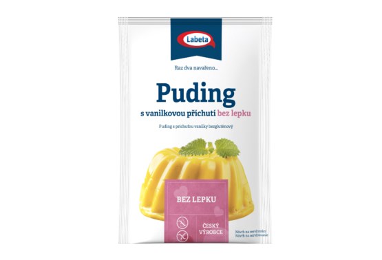 Puding s vanilkovou příchutí bez lepku