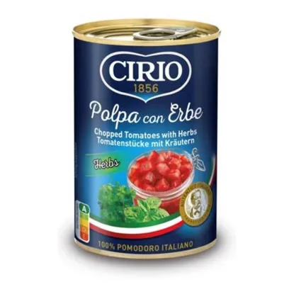 Rajčata loupaná krájená s bazalkou