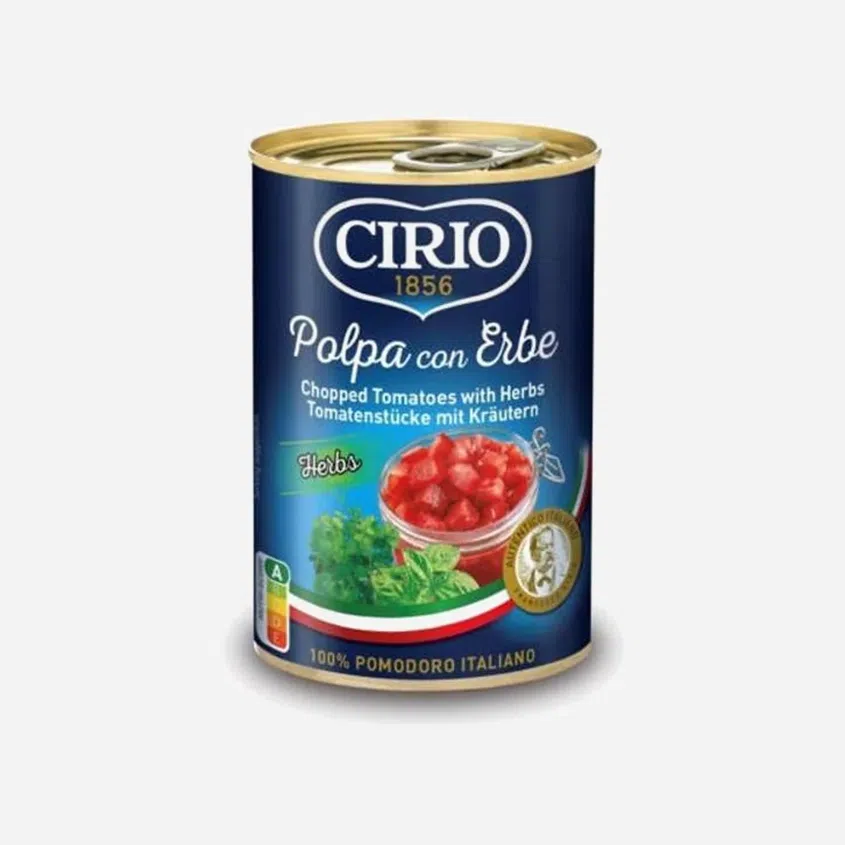 Rajčata loupaná krájená s bylinkami