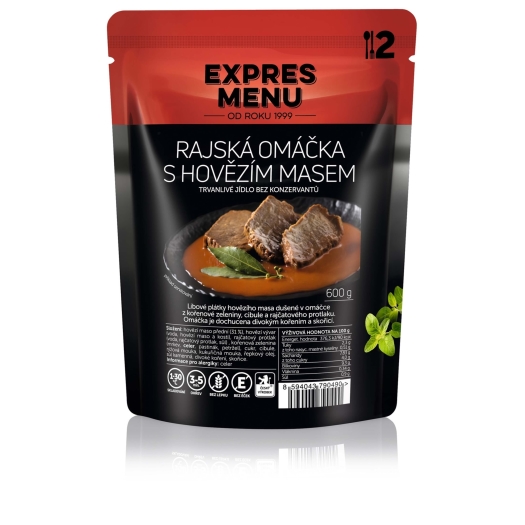 Rajská omáčka s hovězím masem
