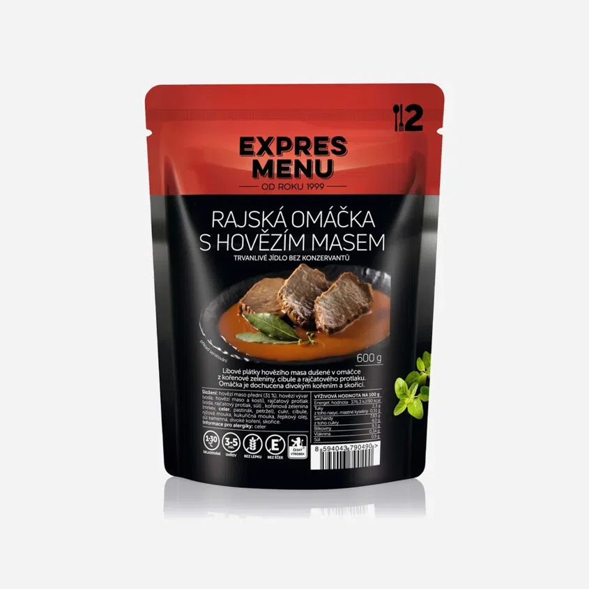 Rajská omáčka s hovězím masem