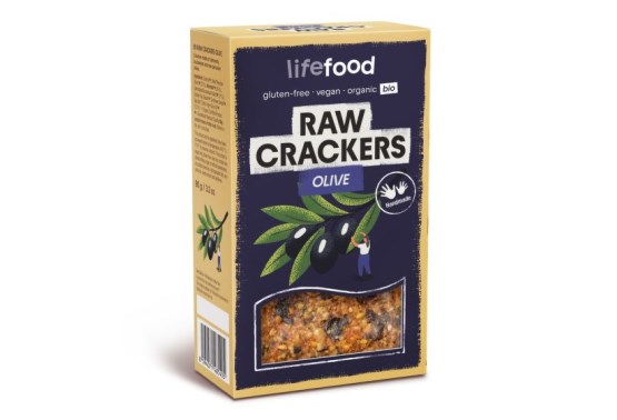 RAW CRACKERS Olivové RAW BIO