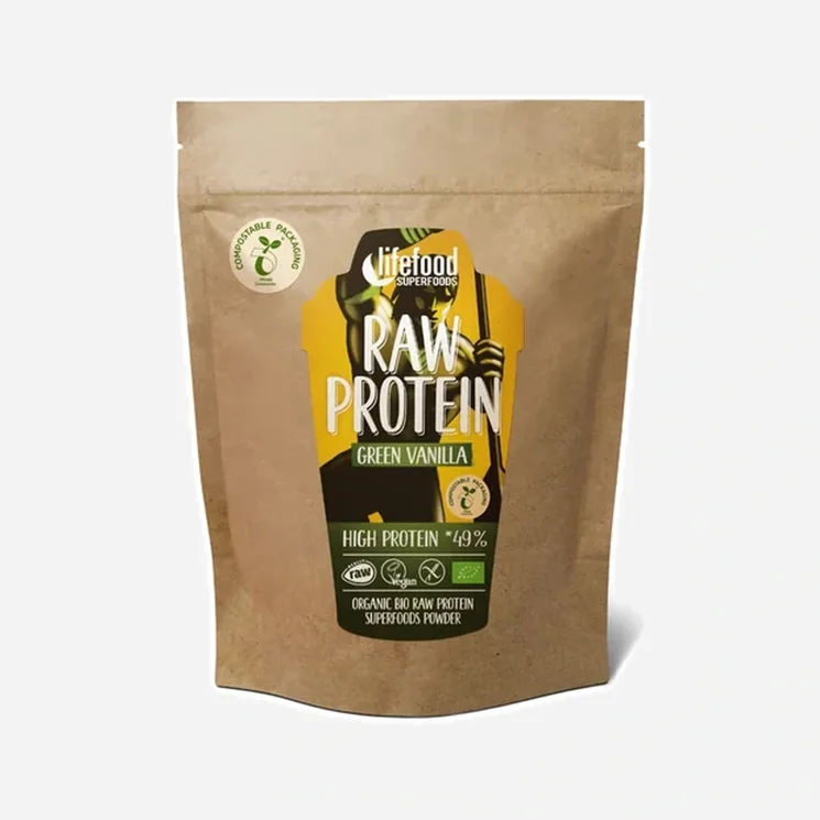 Raw vanilkový protein s mladým ječmenem a macou BIO