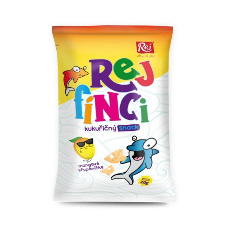 Rej Rejfínci kukuřičný snack - mango - expirace 28.5.2026