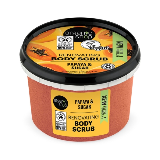 Renovující tělový peeling Papája a cukr